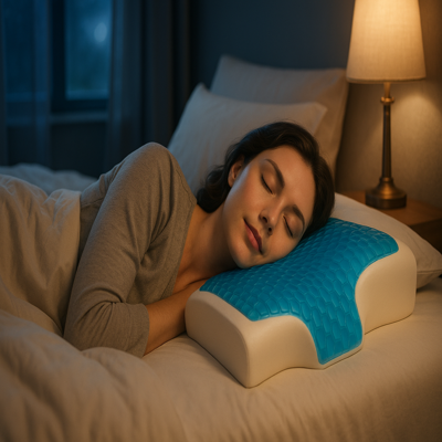 Oreiller ergonomique pour cervicales femme dort très bien