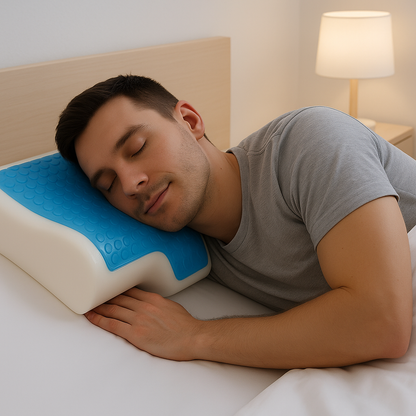 Oreiller ergonomique pour cervicales homme dort bien