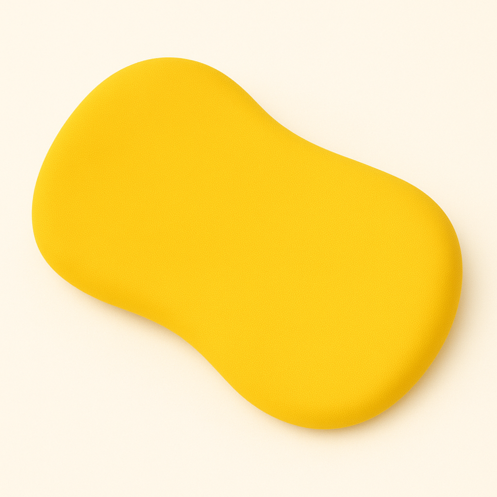 coussin ergonomique jaune