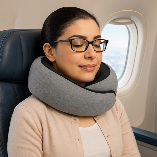 coussin mémoire de forme voyage en   avion
