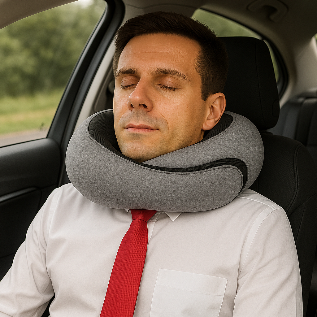 coussin mémoire de forme voyage en voiture