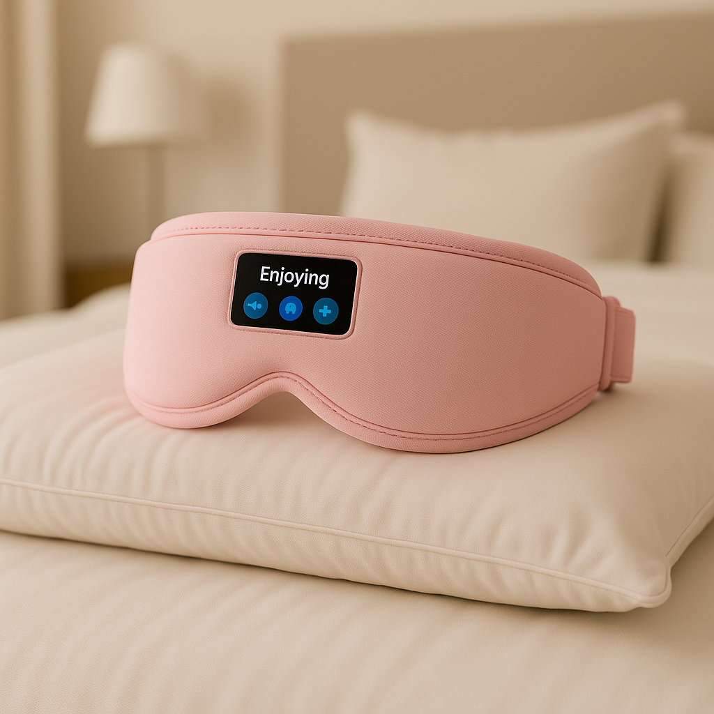 masque de sommeil rose