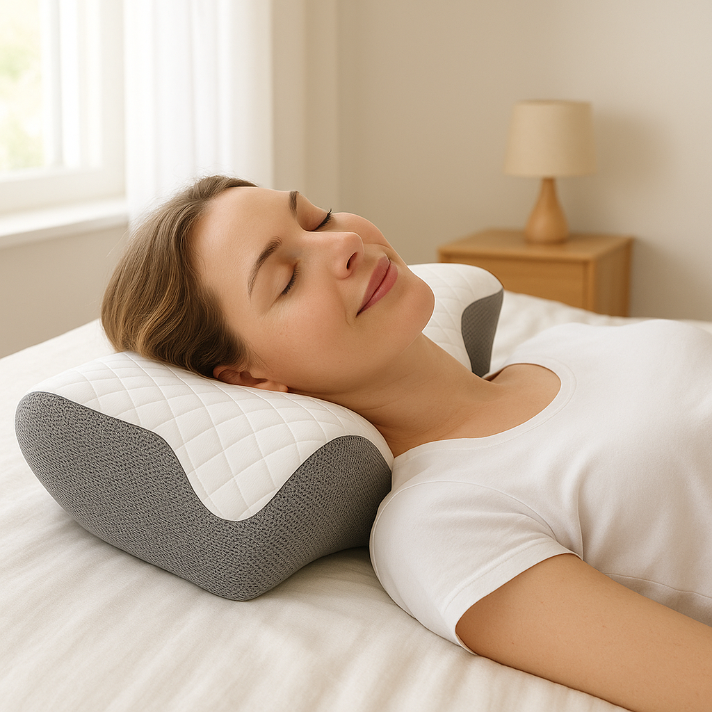 oreiller à mémoire de forme femme apaise 