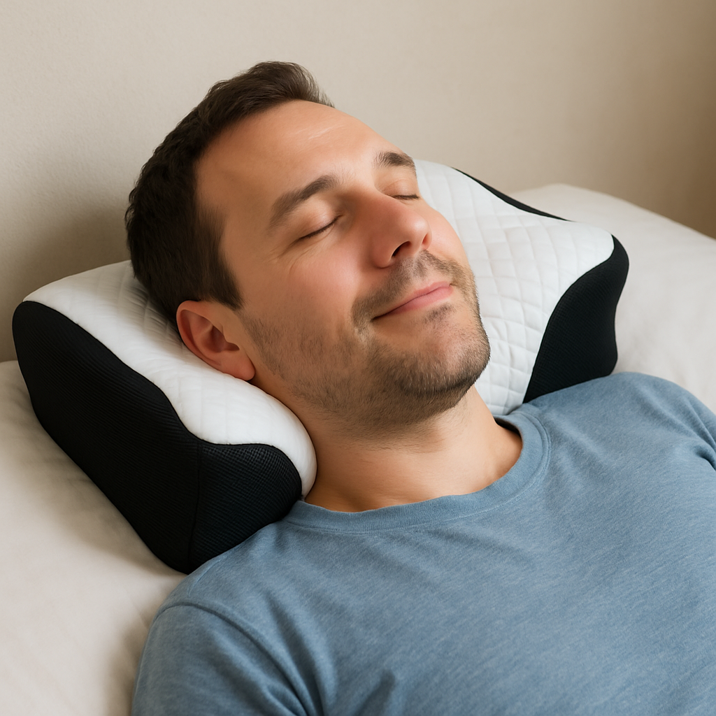 oreiller à mémoire de forme homme apaiser