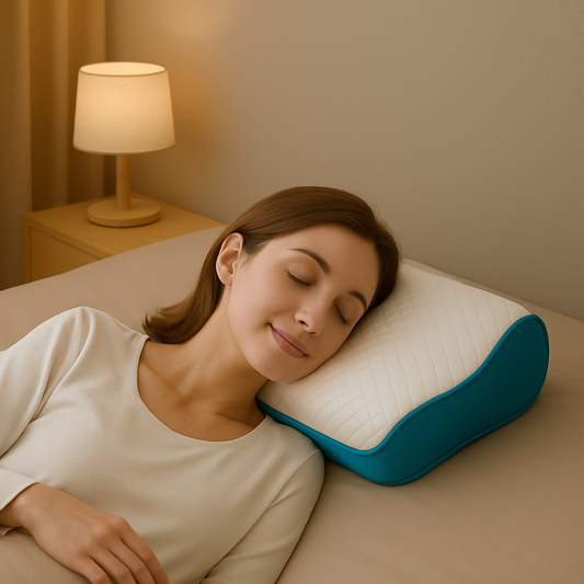 oreiller ergonomique cervical femme dort
