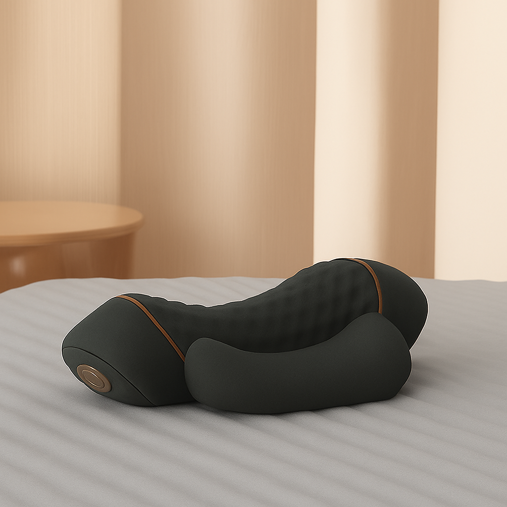 oreiller ergonomique sur lit